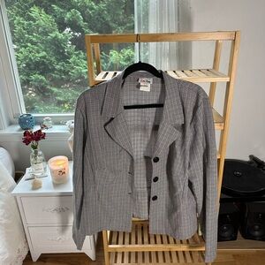 vintage checkered blazer
